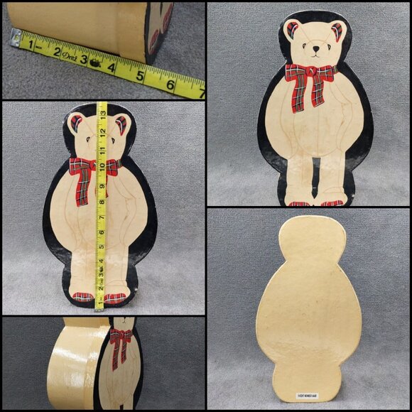 Vtg 1997 Alexander Plush Stuffed Teddy Bear M&G Pacific w/ Original Wood Box - Picture 11 of 12